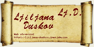 Ljiljana Duškov vizit kartica
